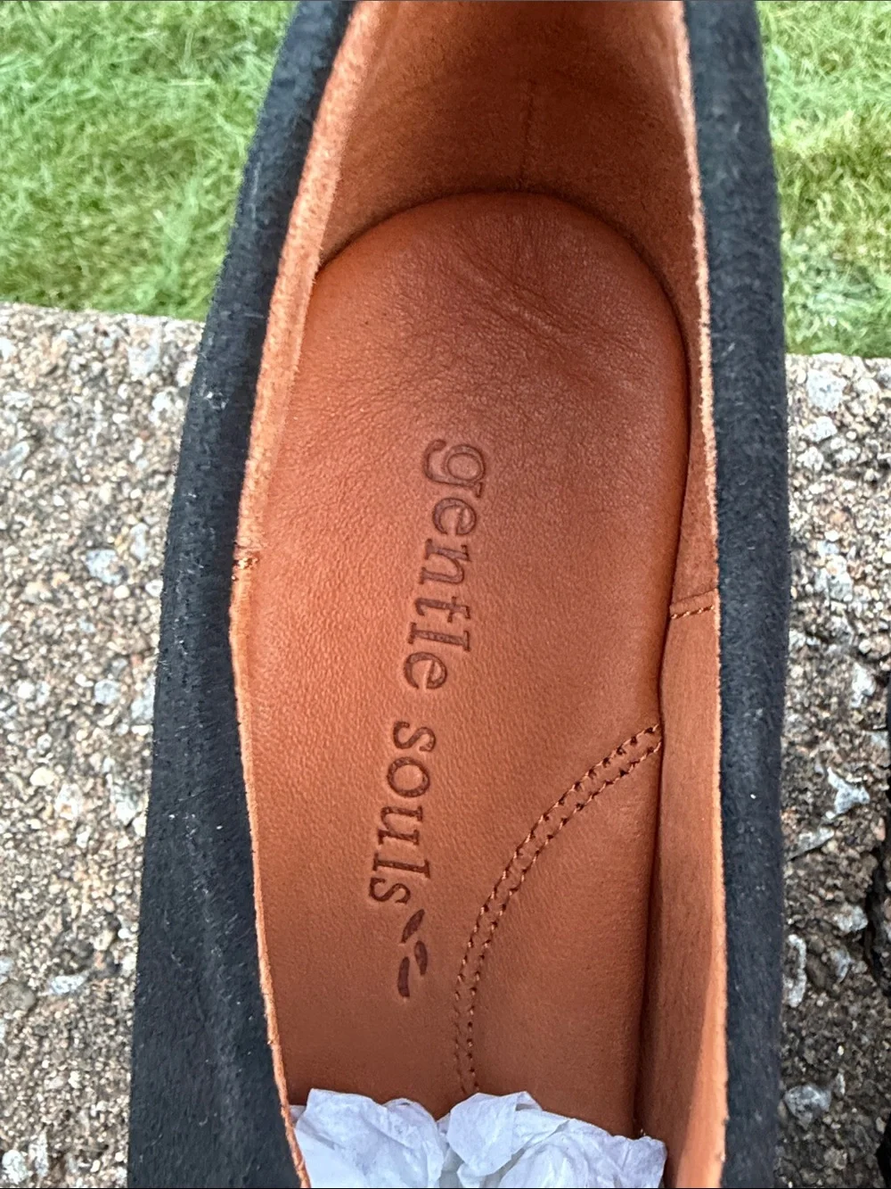 gentle souls Black Suede Slip-On booties dawn too